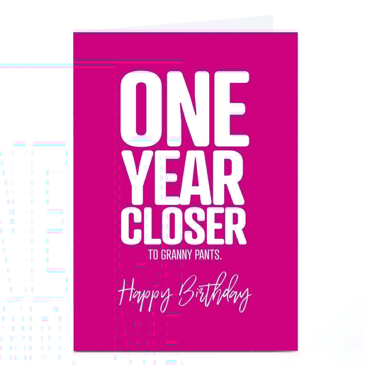 Personalised Punk Birthday Card - One Year Closer