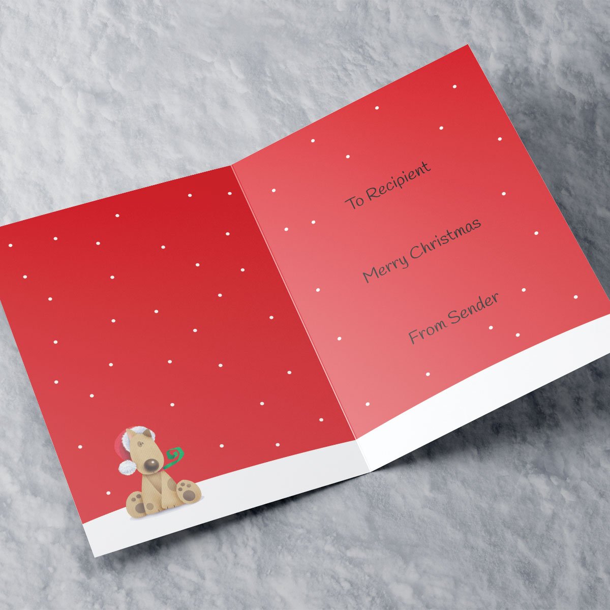 Personalised Christmas Card - Festive Puppy