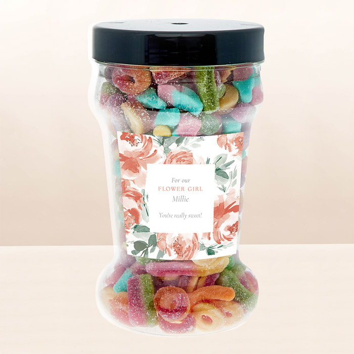 Personalised Wedding Sweet Tub - For Our Flower Girl