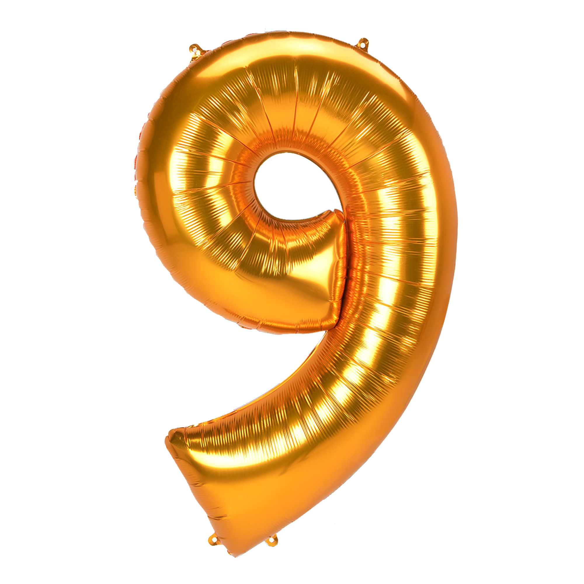 JUMBO 53-Inch Gold Foil Number 9 Balloon (Deflated) 