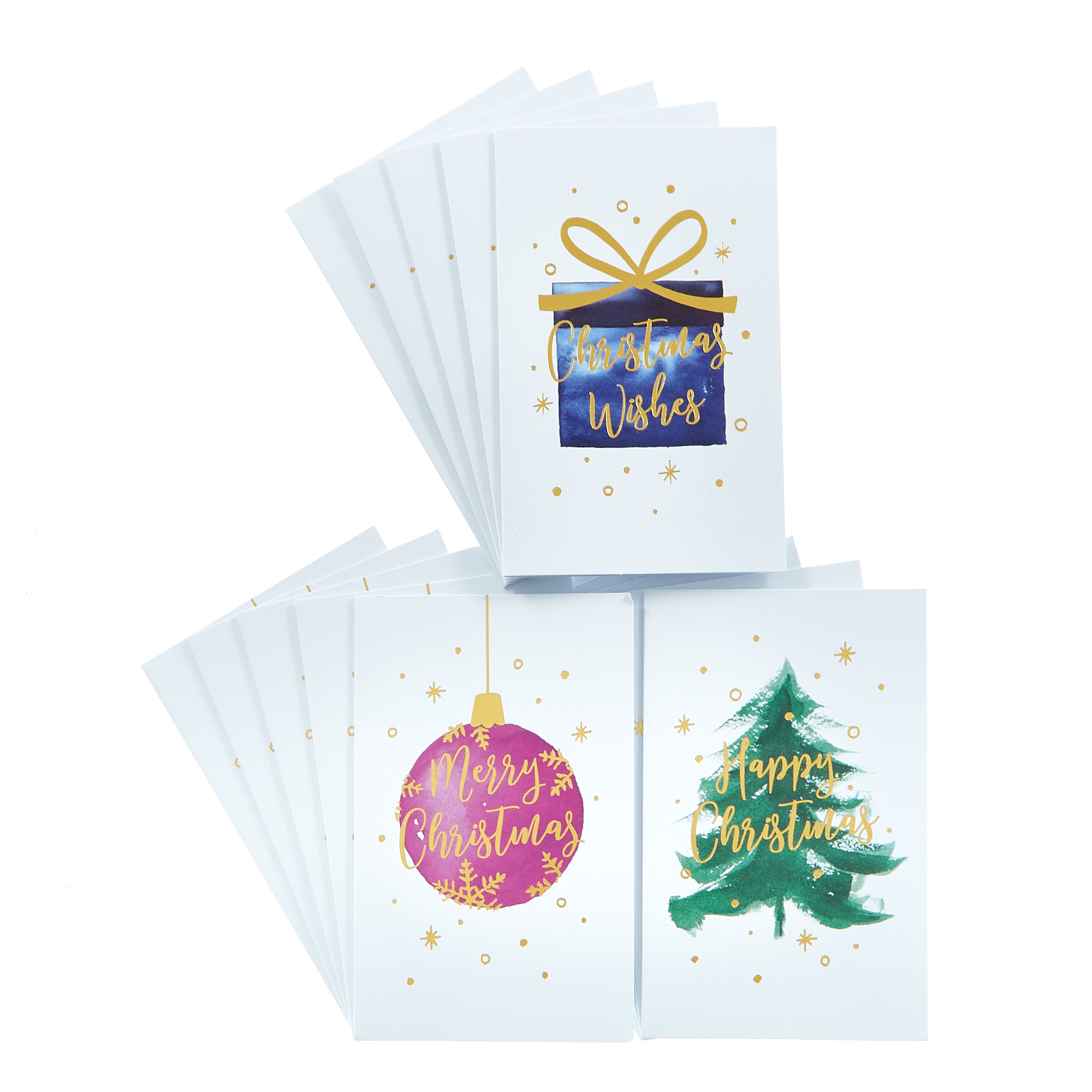 18 Watercolour Charity Christmas Cards - 3 Designs 