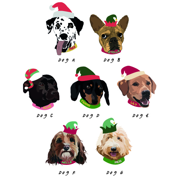 Personalised Christmas Dinner Pet Bowl Mat