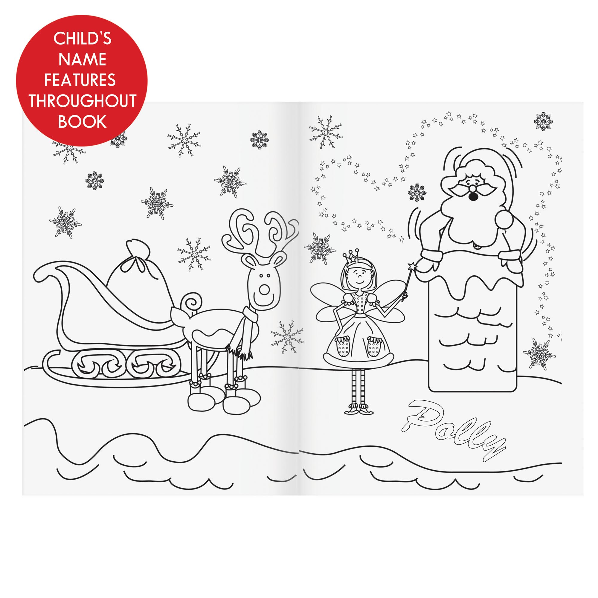 Personalised It's Christmas Fairy Colouring Book
