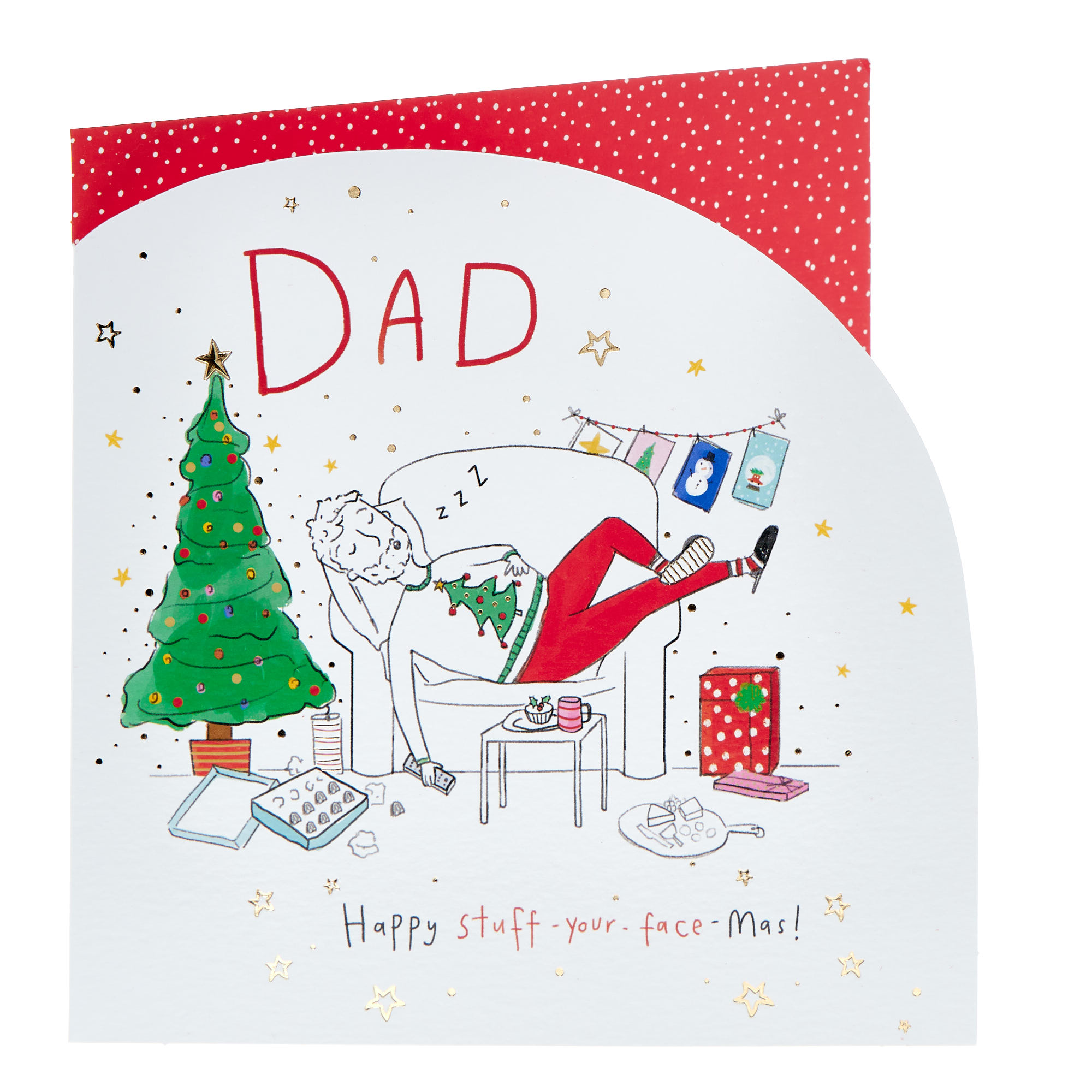 Dad Stuff-Your-Face-Mas Christmas Card