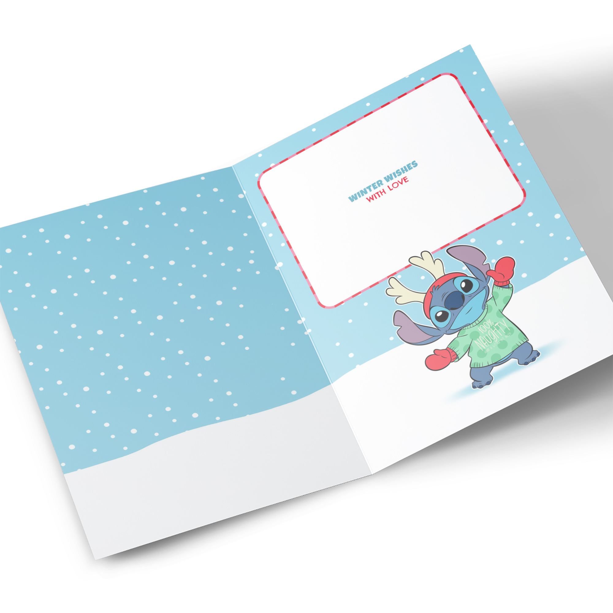 Photo Disney Christmas Card - Stitch Pudding, Any Name