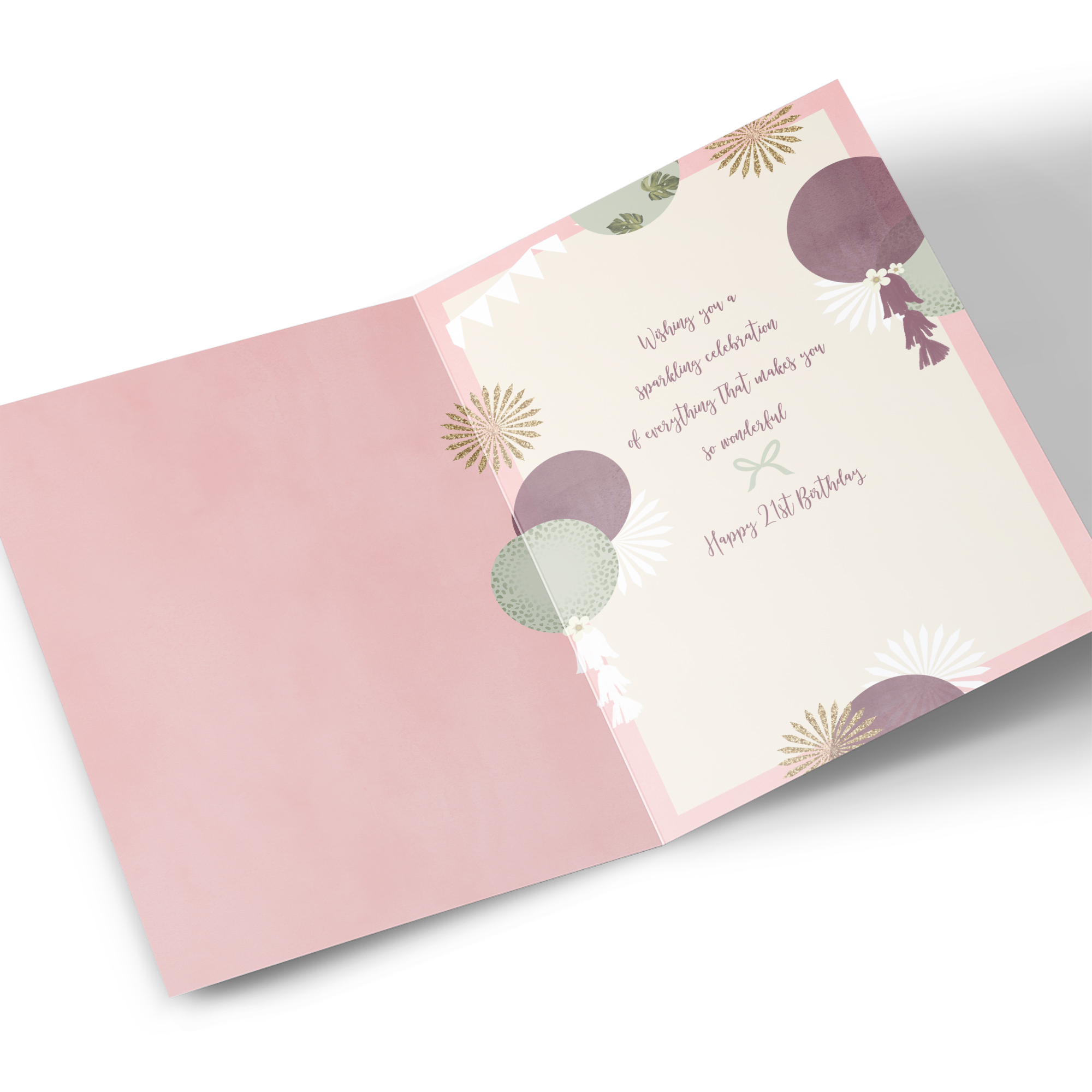 21st Birthday Card - Pastel Presents, Daughter