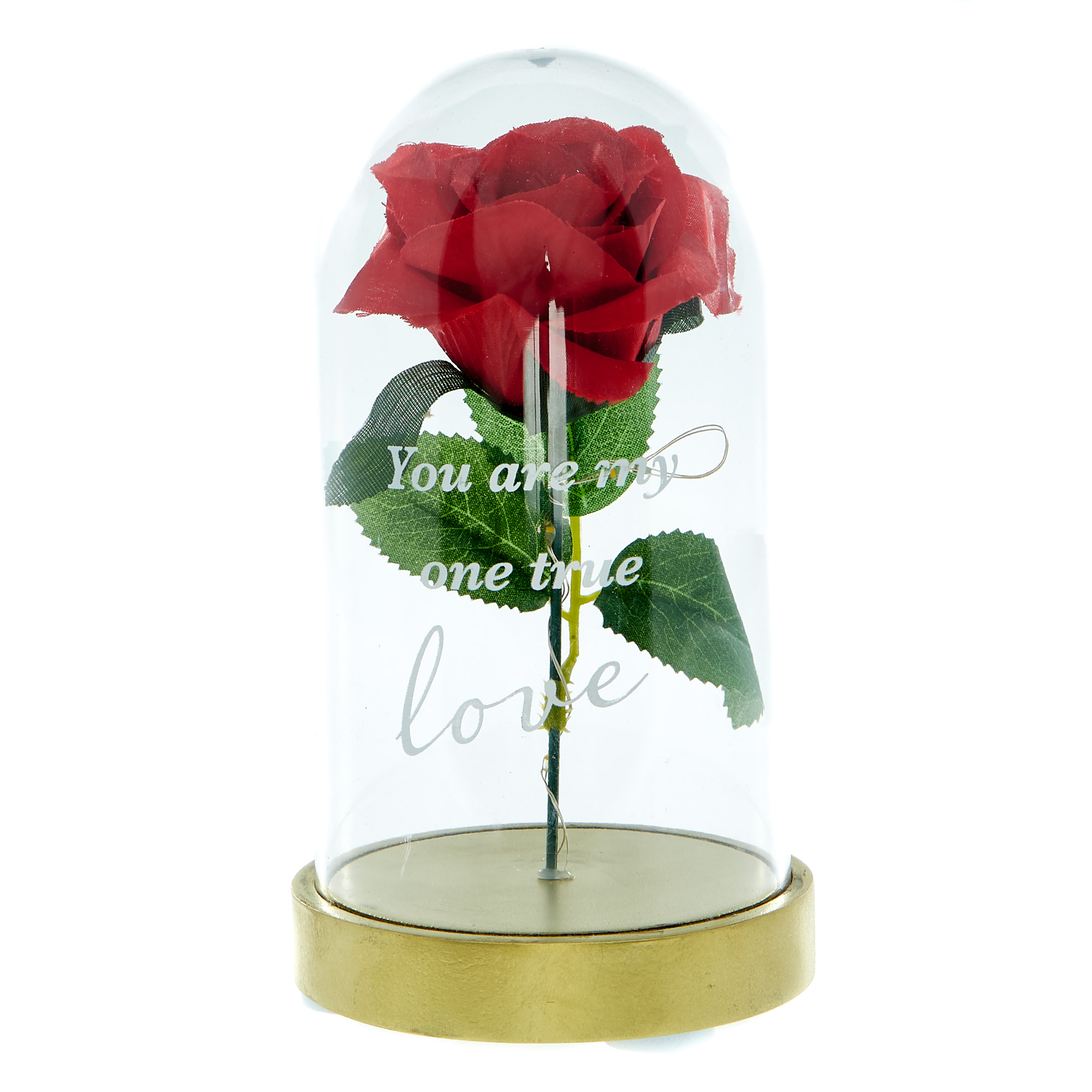 Light-up Artificial Rose in Dome