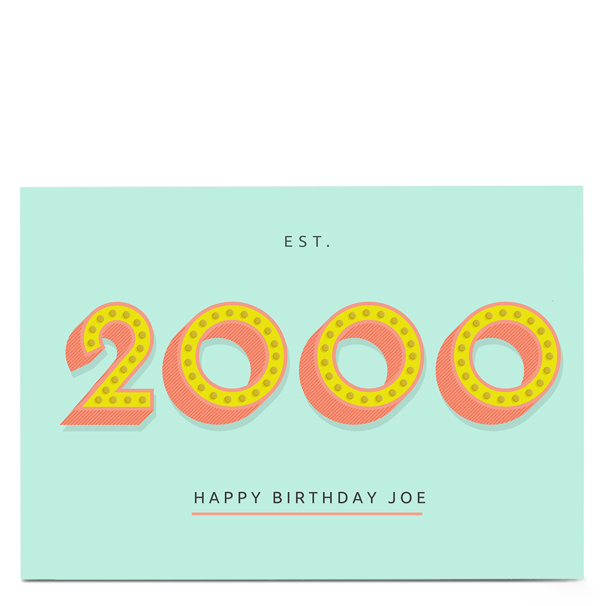 Personalised Birthday Card - Est. Any Date