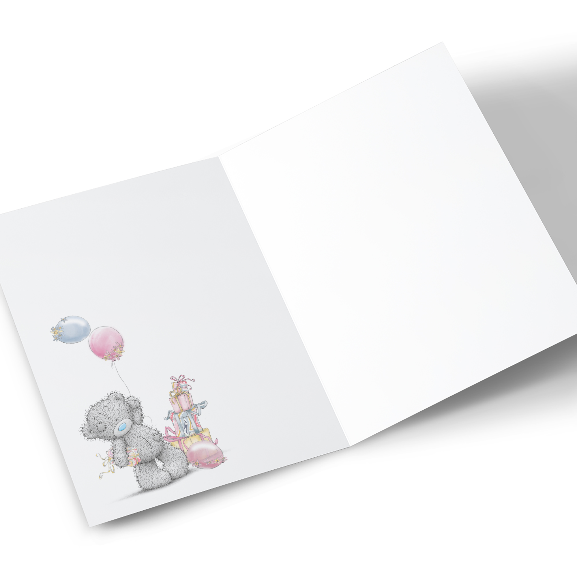 Personalised Tatty Teddy Birthday Card - Balloons and Presents, Daughter in Law