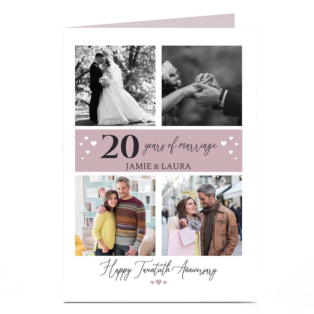 Photo 20th Anniversary Card - Happy Twentieth 