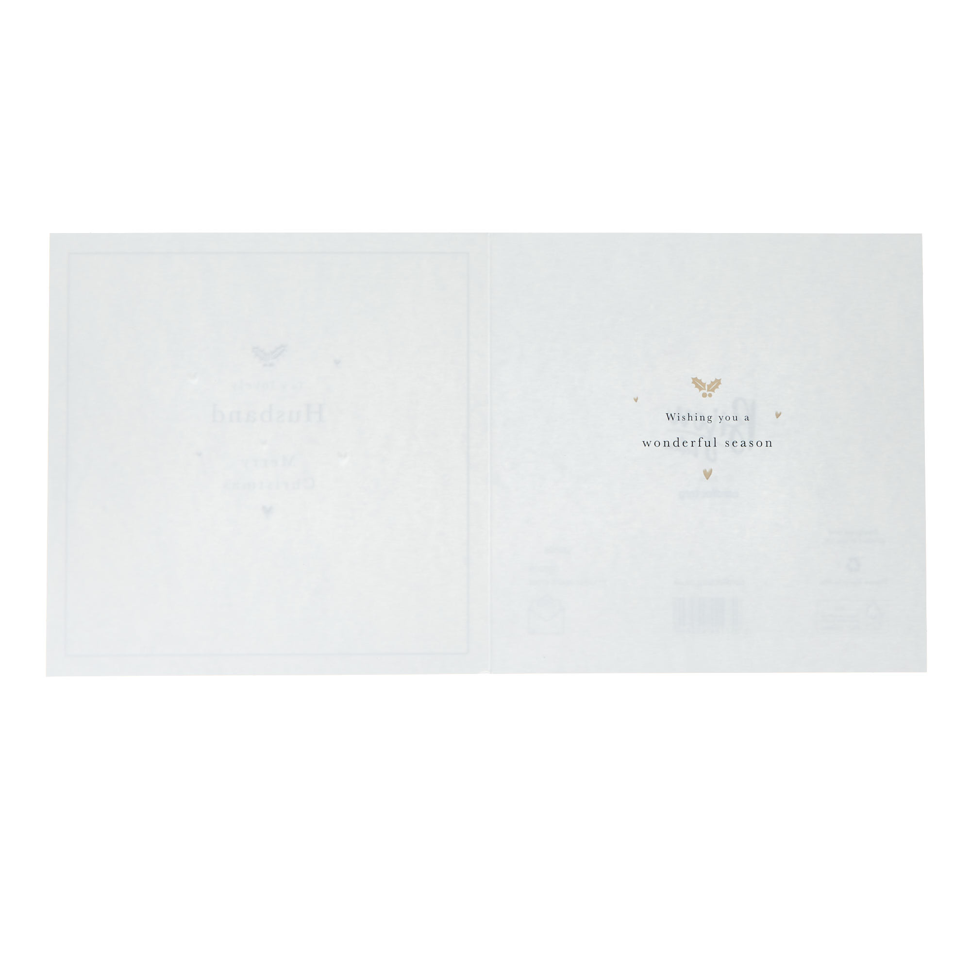 Husband Cream & Gold Christmas Card