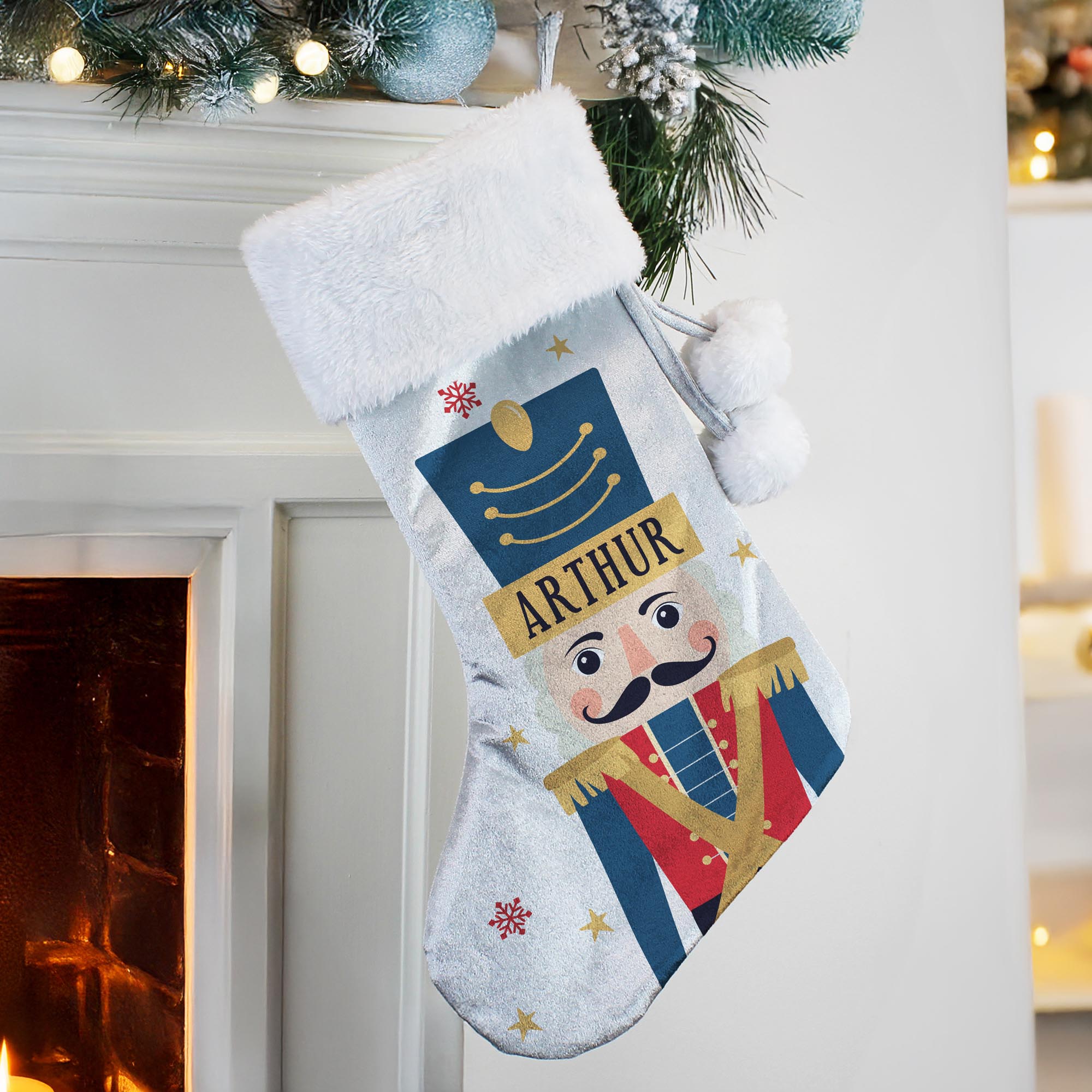 Personalised Nutcracker Christmas Stocking,  Personalised Nutcracker Christmas Stocking