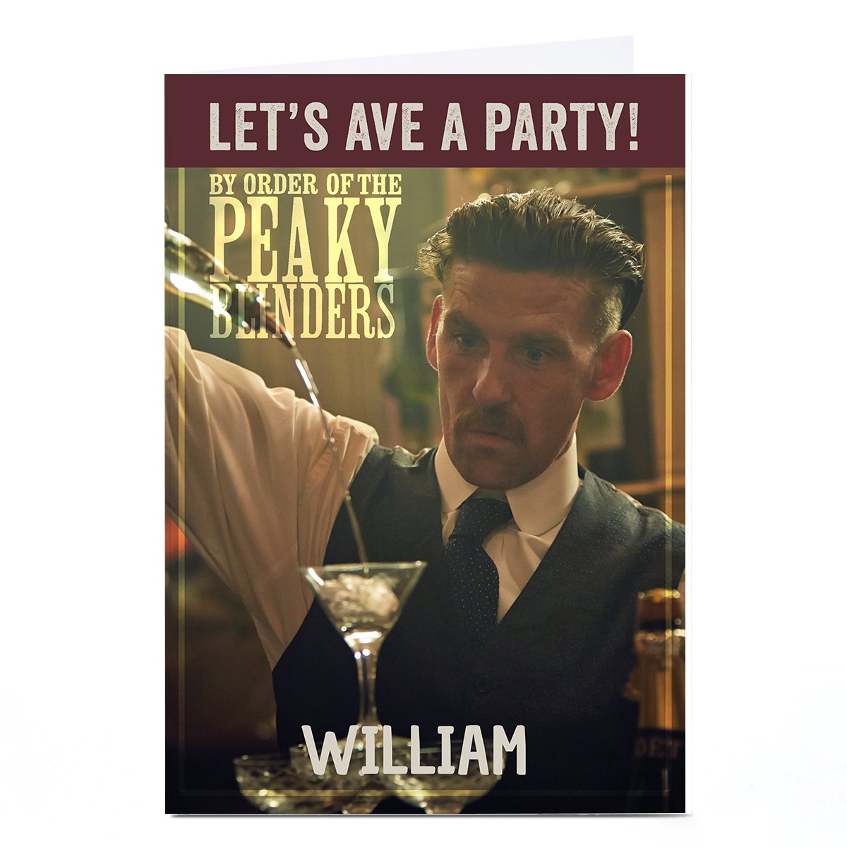 Personalised Peaky Blinders Birthday Card - Party