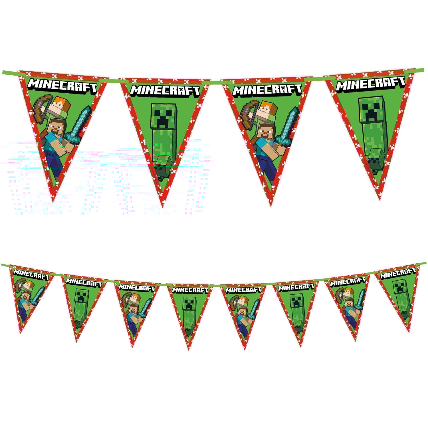 Minecraft Party Tableware & Decorations Bundle - 16 Guests