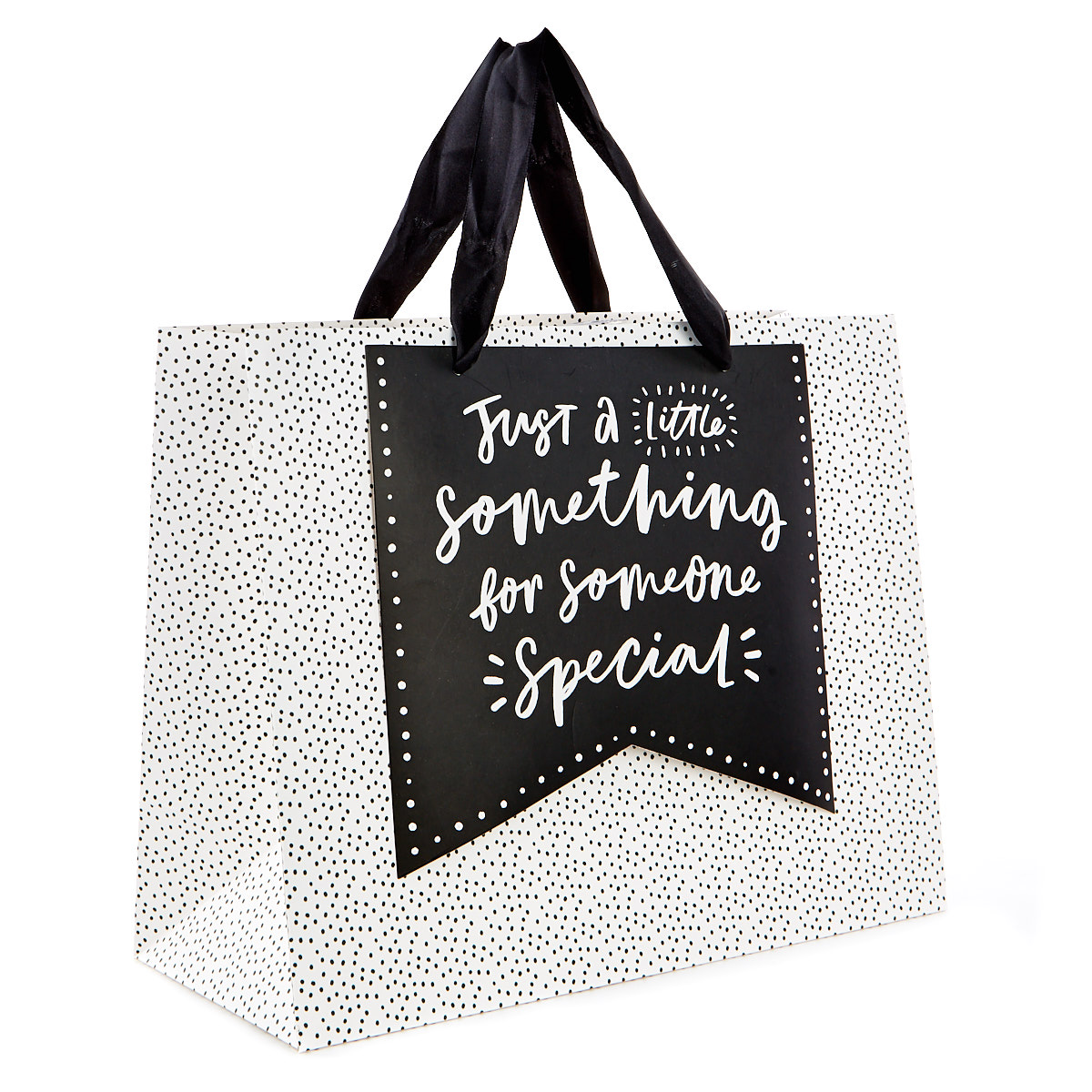 Large Landscape Gift Bag - Black & White Spots, A Little Something