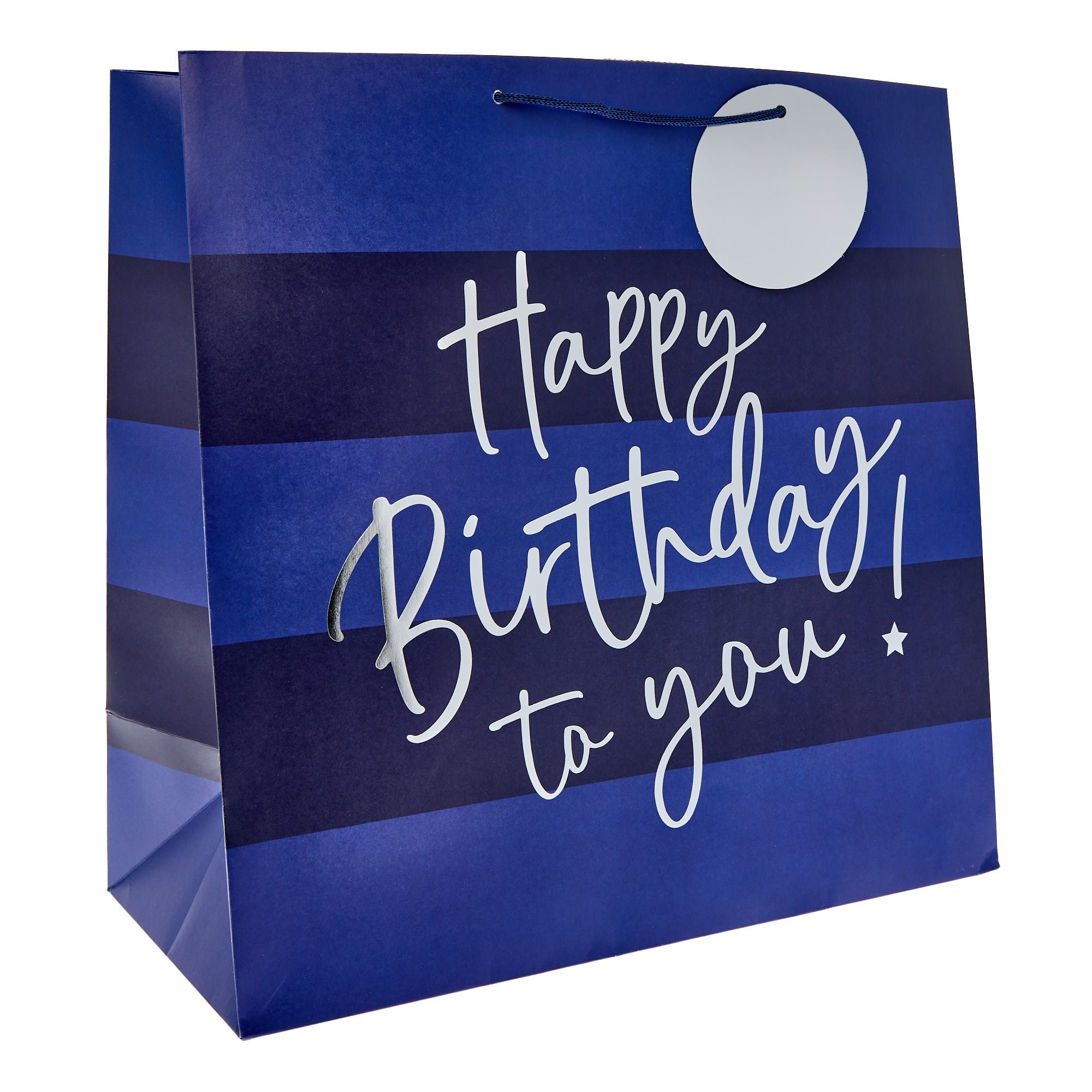 Blue Happy Birthday Giant Square Gift Bag