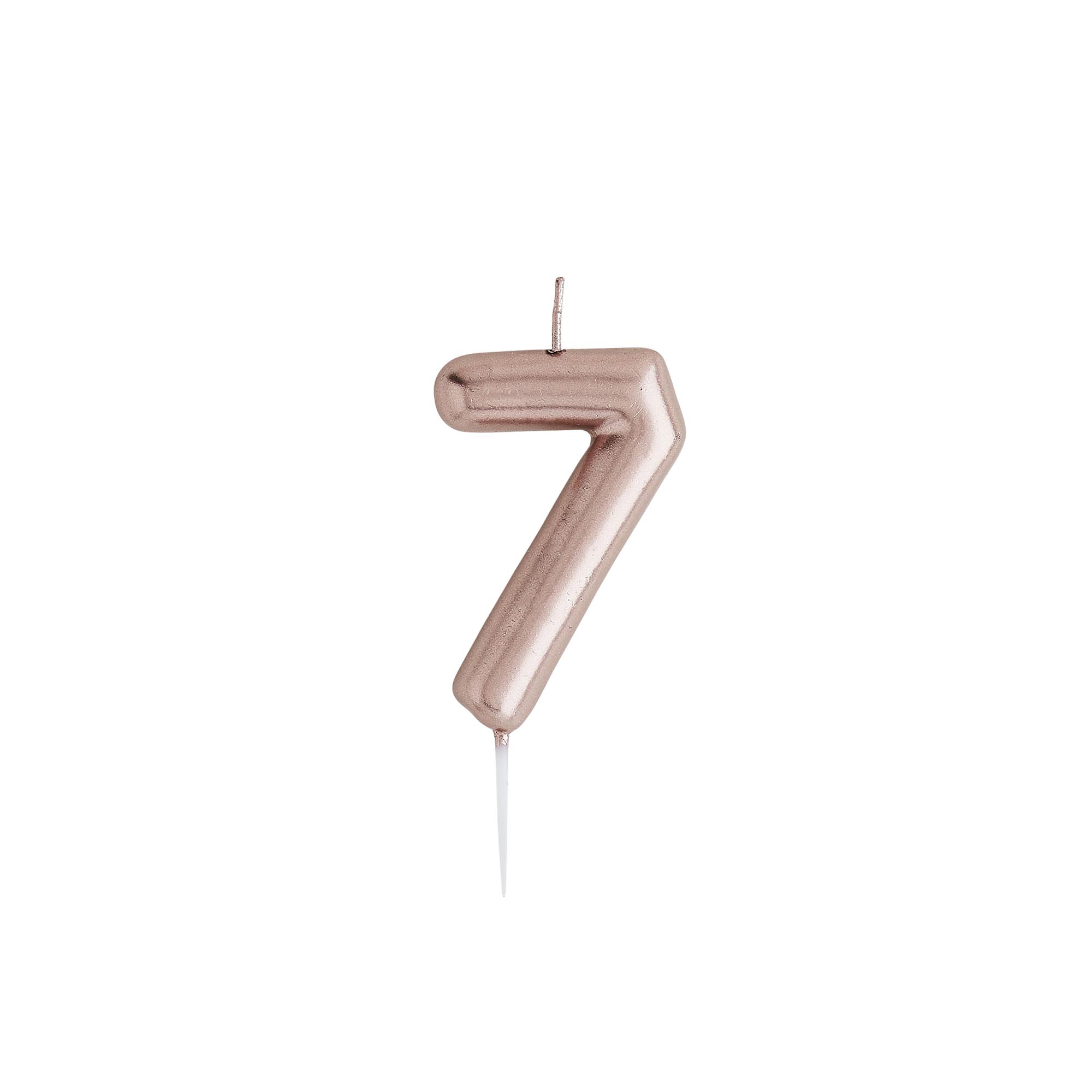 Rose Gold Number Cake Candle (0-9)