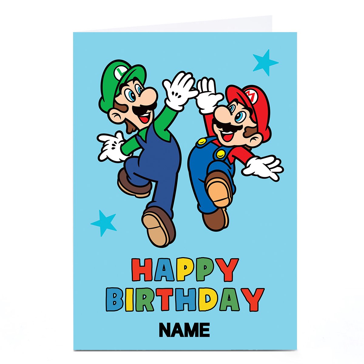 Personalised Birthday Card - Supermario, Any Name