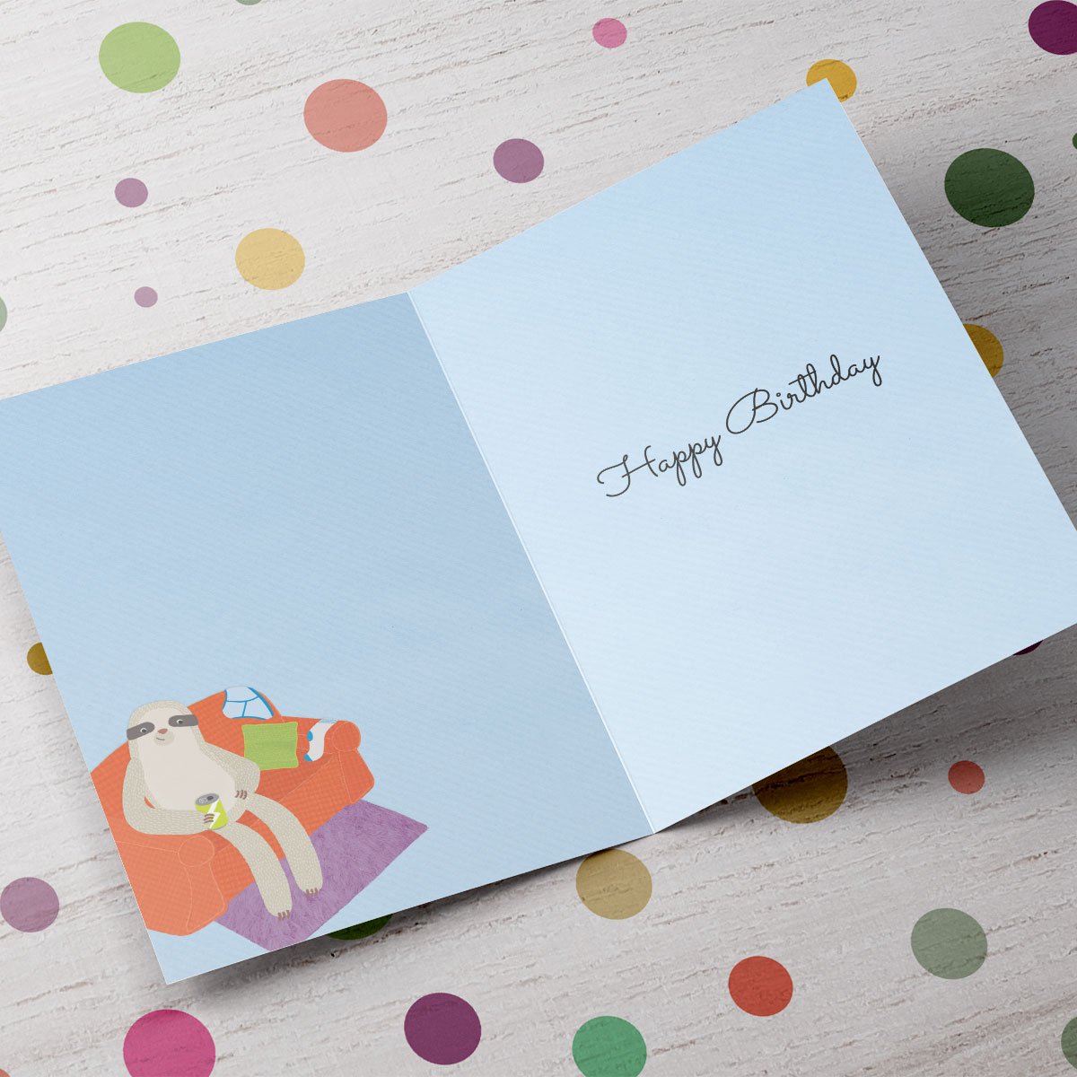 Personalised 18th Birthday Card - Sloth Out