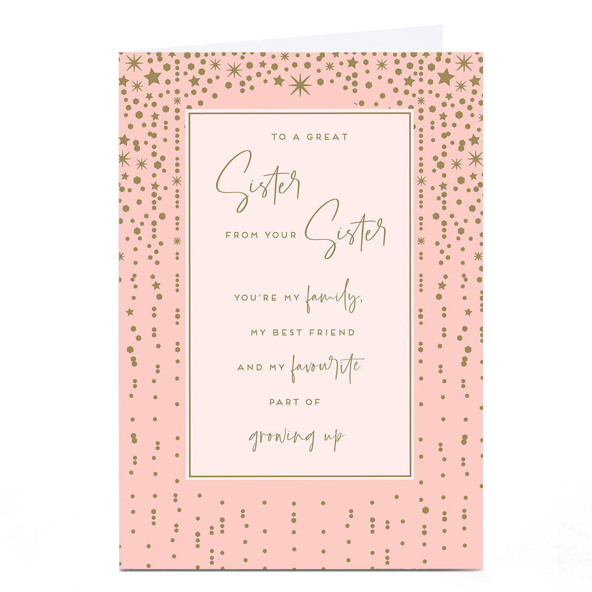 Personalised Birthday Card - My Favourite Part of Growing Up, Sister From Sister