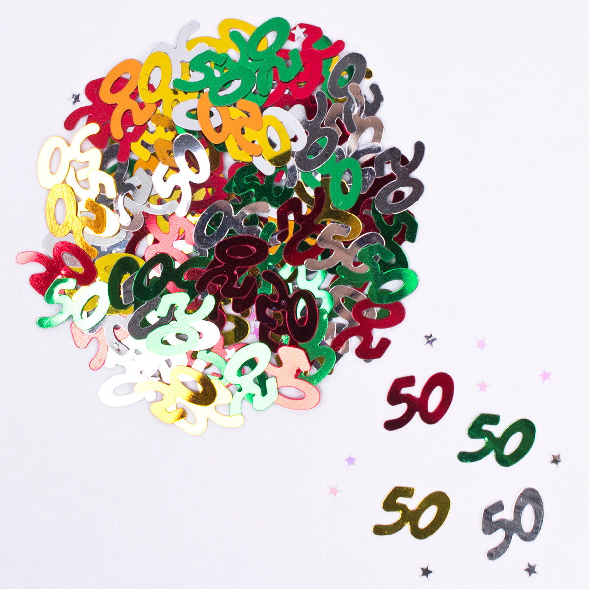 Multicoloured Age 50 Foil Table Confetti