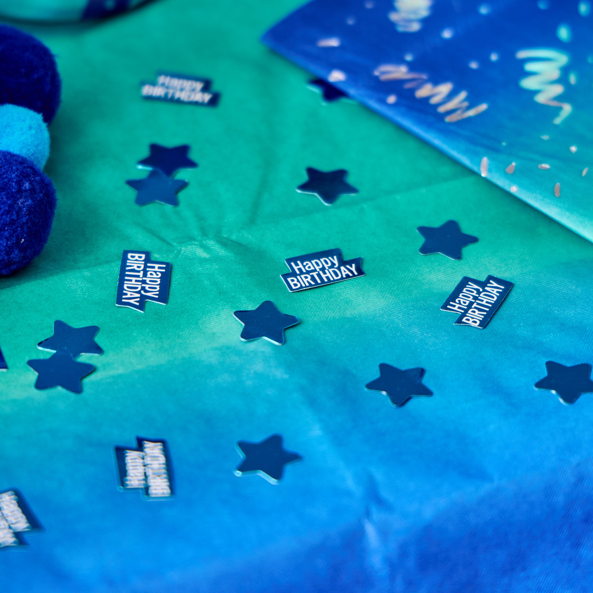 Happy Birthday Blue Table Confetti