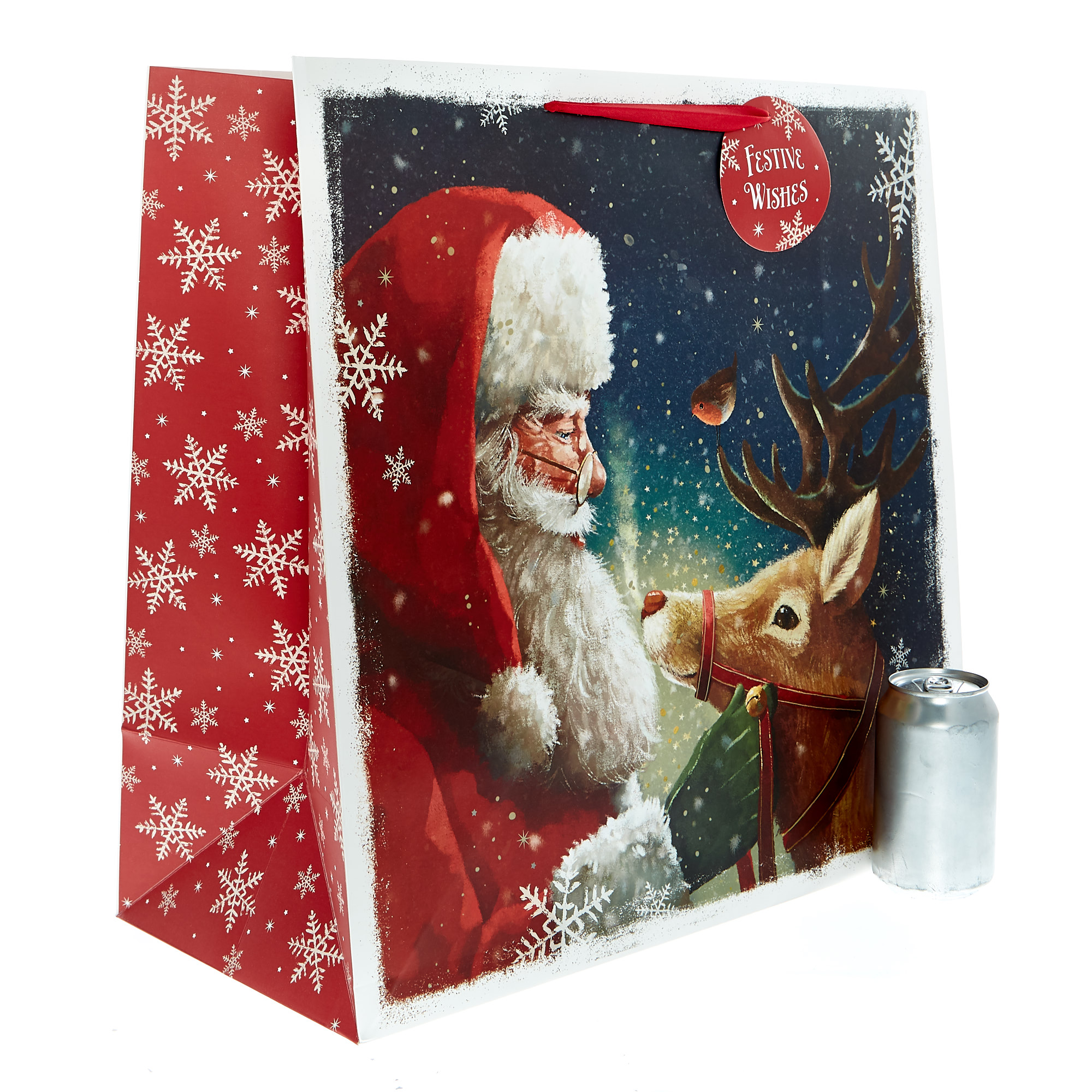 Extra Large Square Traditional Santa Christmas Gift Bag