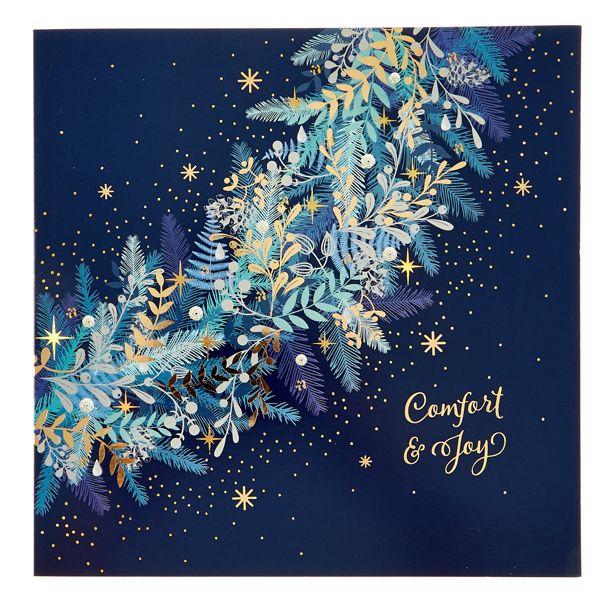 12 Deluxe Charity Boxed Christmas Cards - Navy Blue (2 Designs)