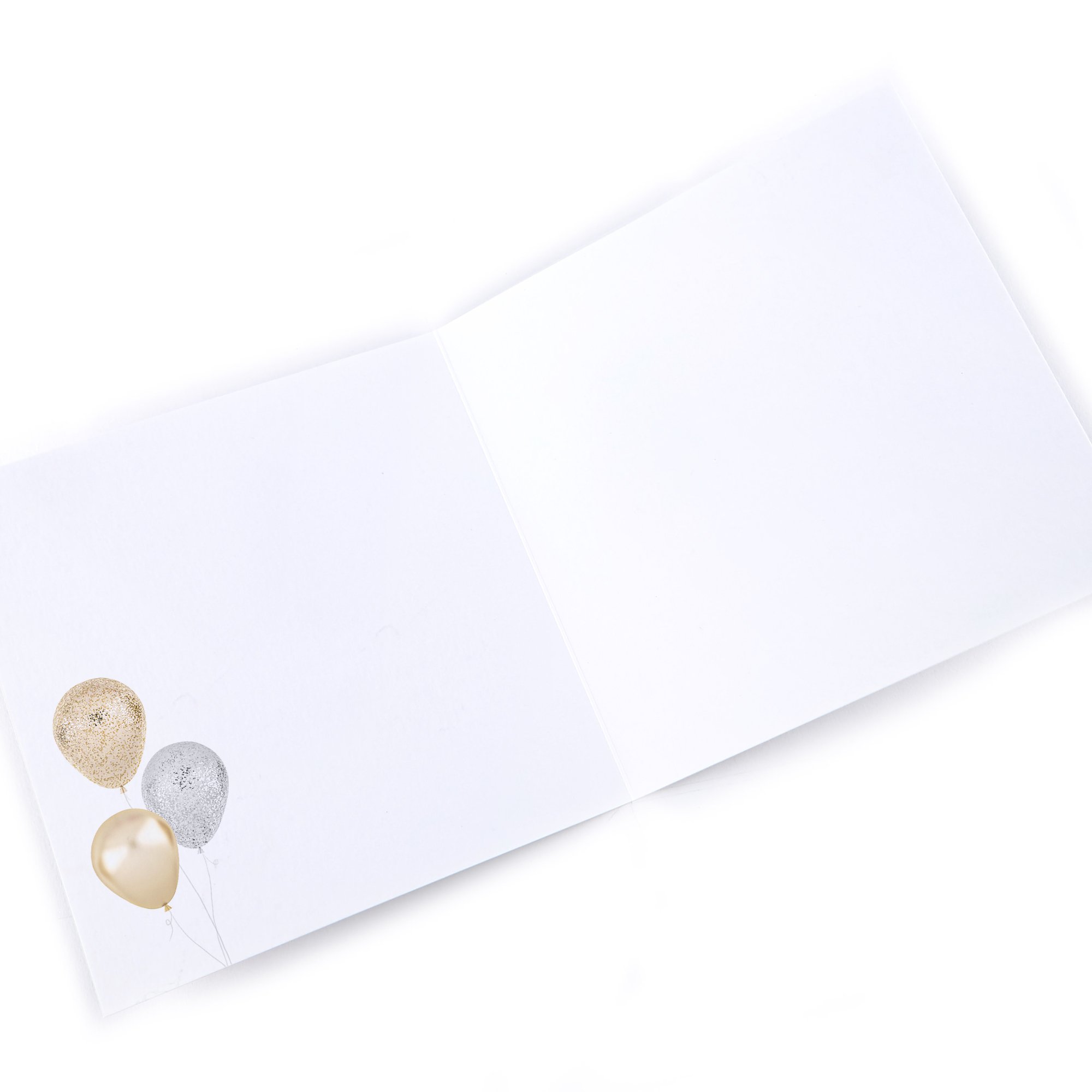 Personalised Congratulations Card - Gold & Silver Balloons