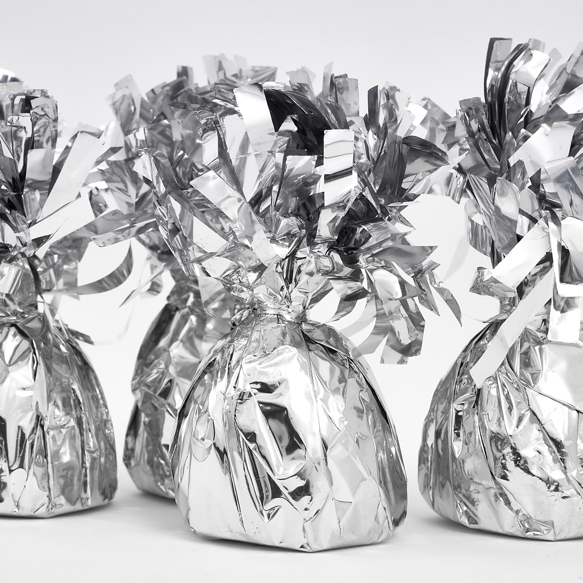 Silver Foil Balloon Weights - Pack of 12