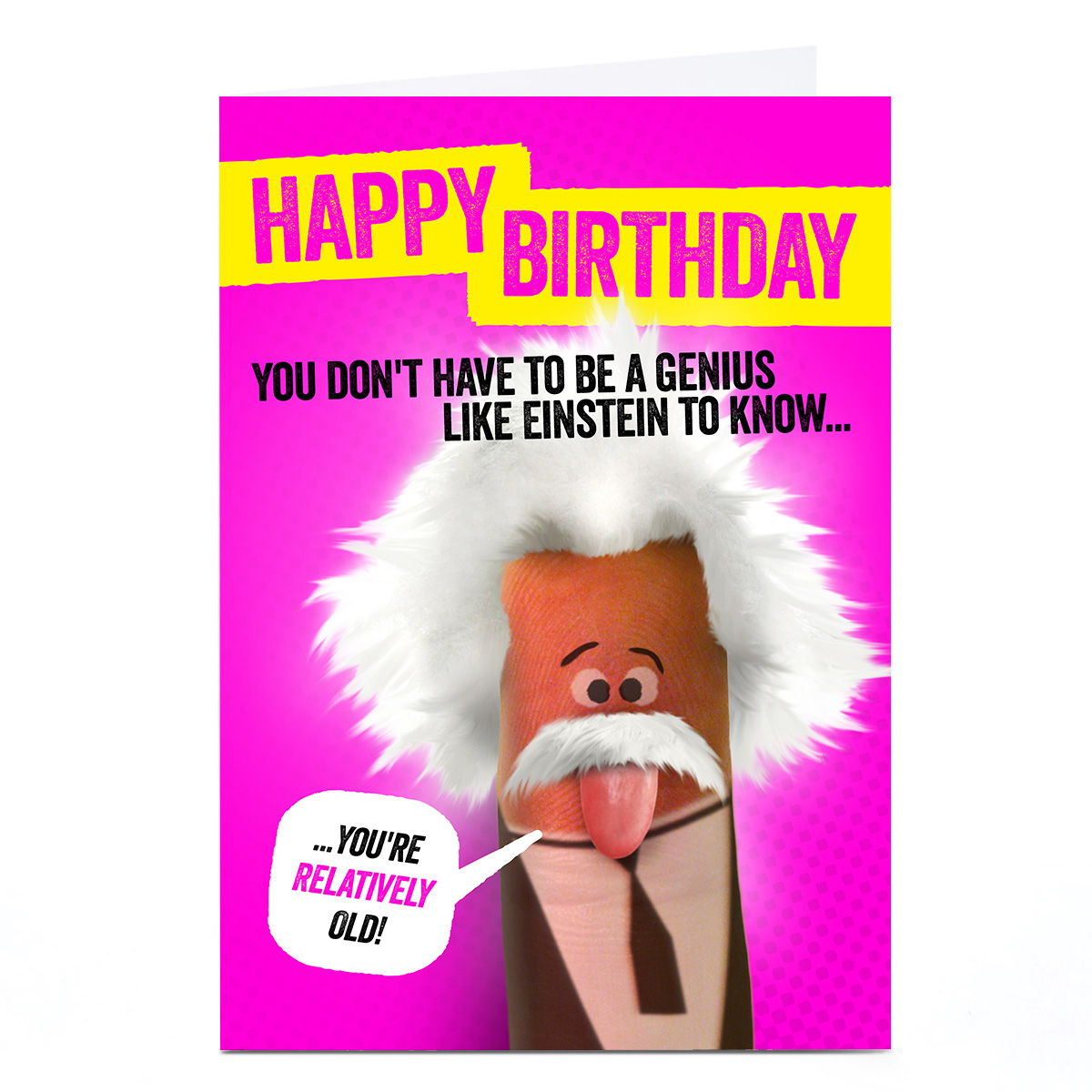 Personalised Finger Quips Birthday Card - You Don't Have To Be A Genius