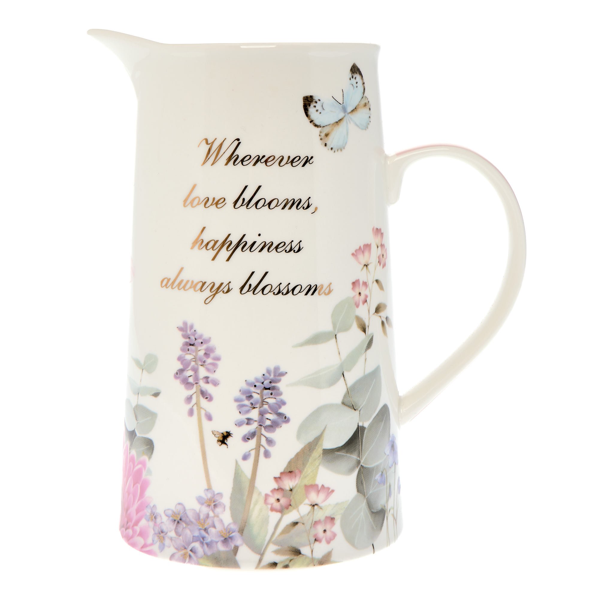 Love Blooms Happiness Blossoms Vase
