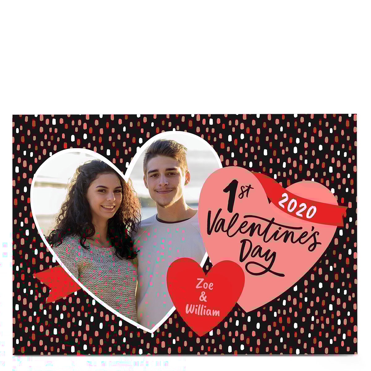 Photo 1st Valentine's Day card - Love Hearts
