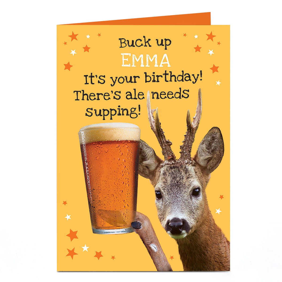 Personalised Heritage Wild Birthday Card - Buck Up