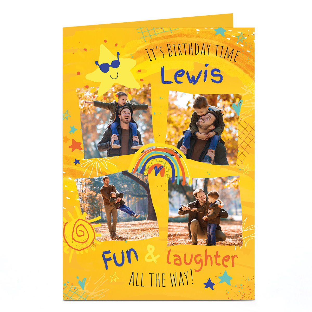 Photo Birthday Card - Sun Fun & Laughter