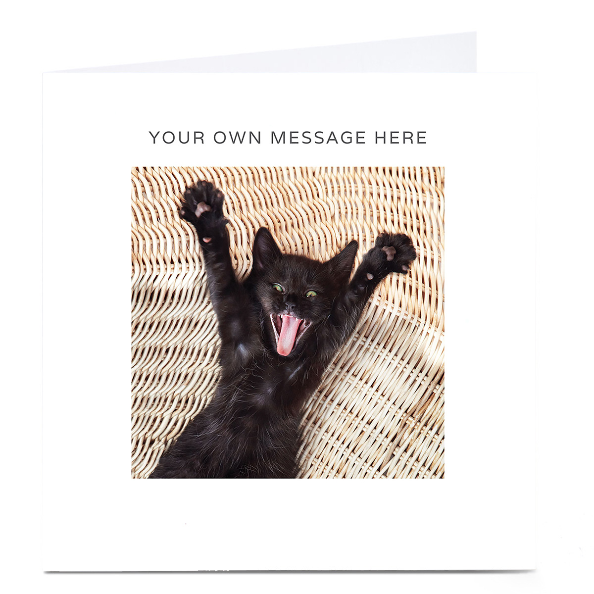 Personalised Card - Crazy Cat