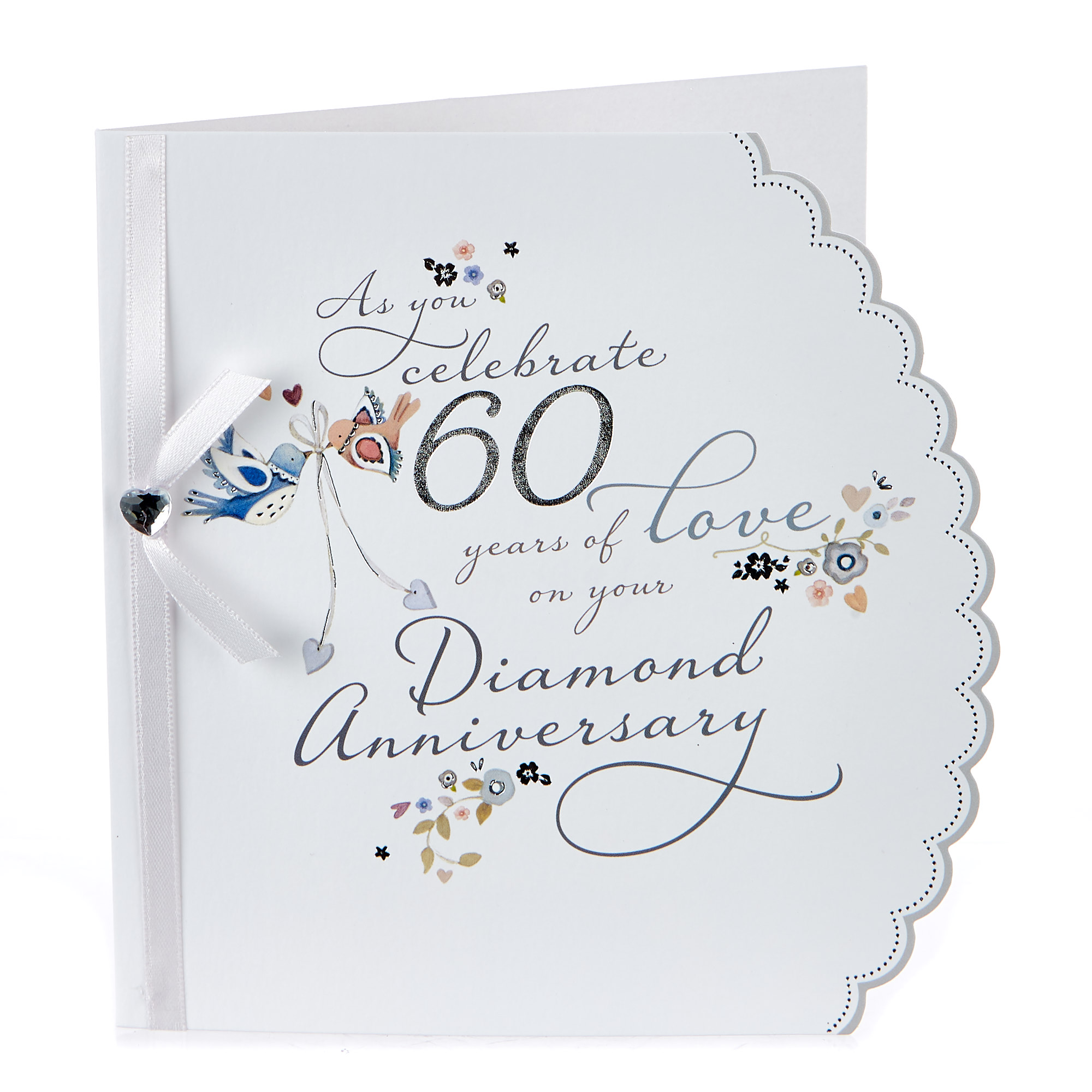 boutique collection diamond anniversary card - 60 years of love