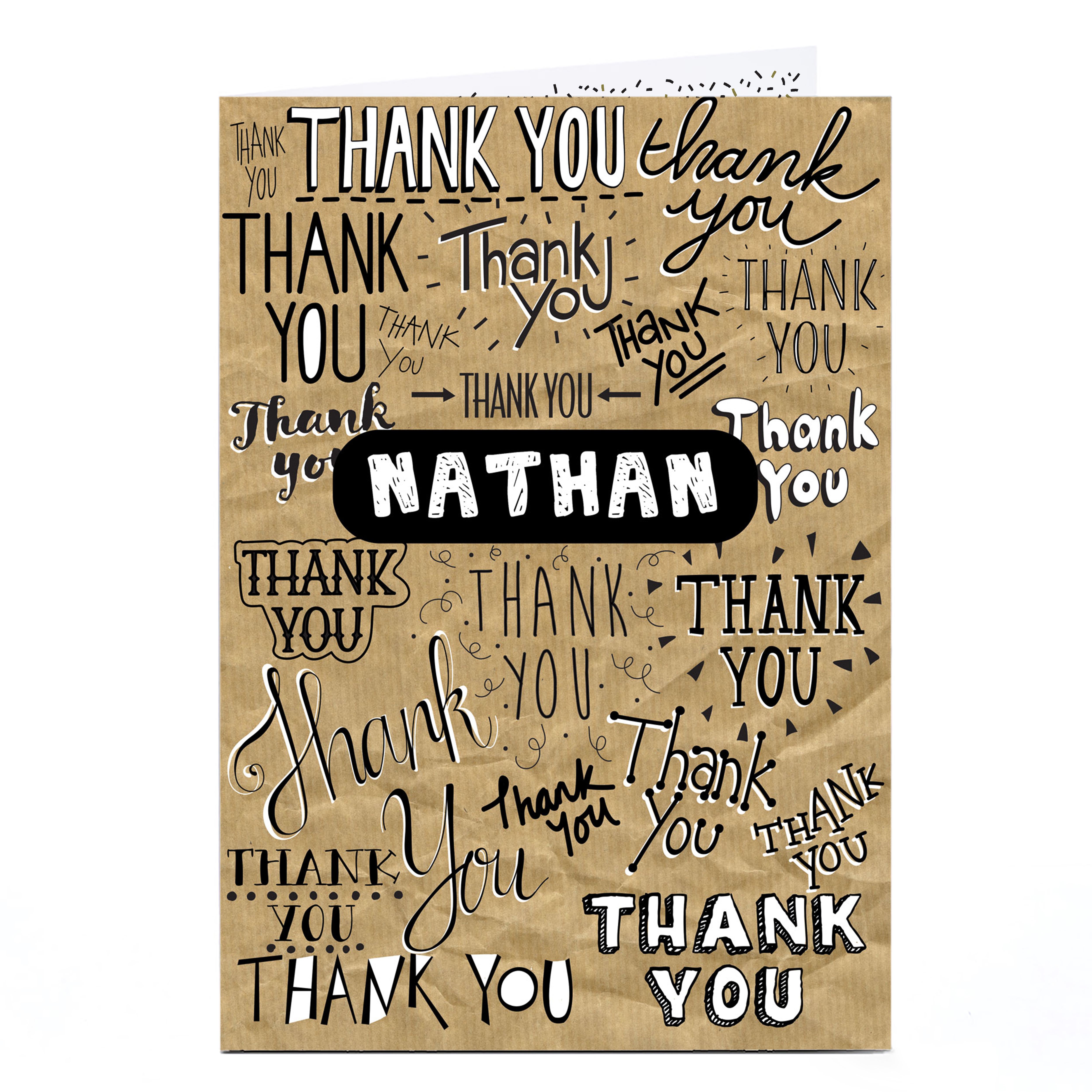 Personalised Thank You Card - Doodles