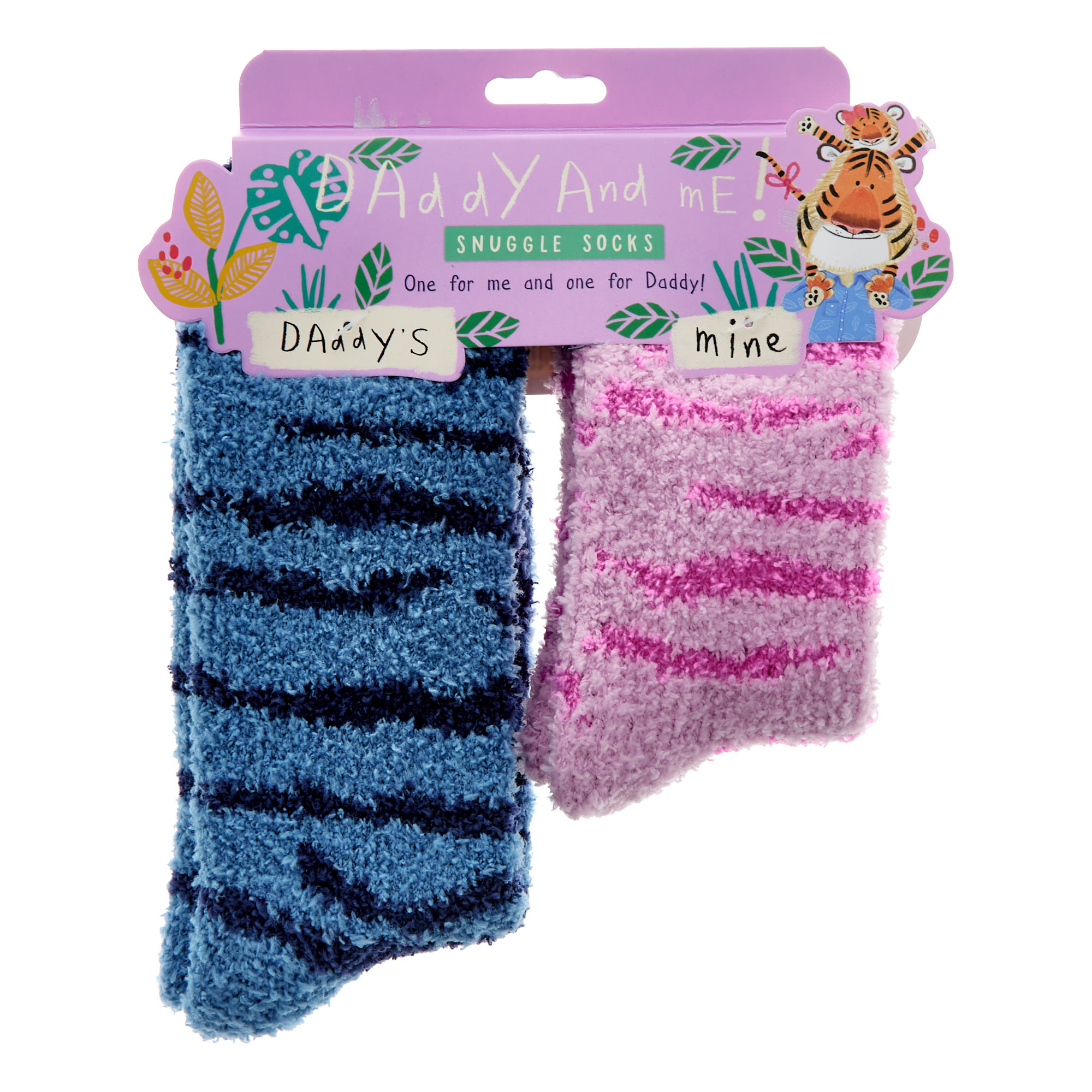 Daddy & Me Snuggle Socks (Blue & Pink)