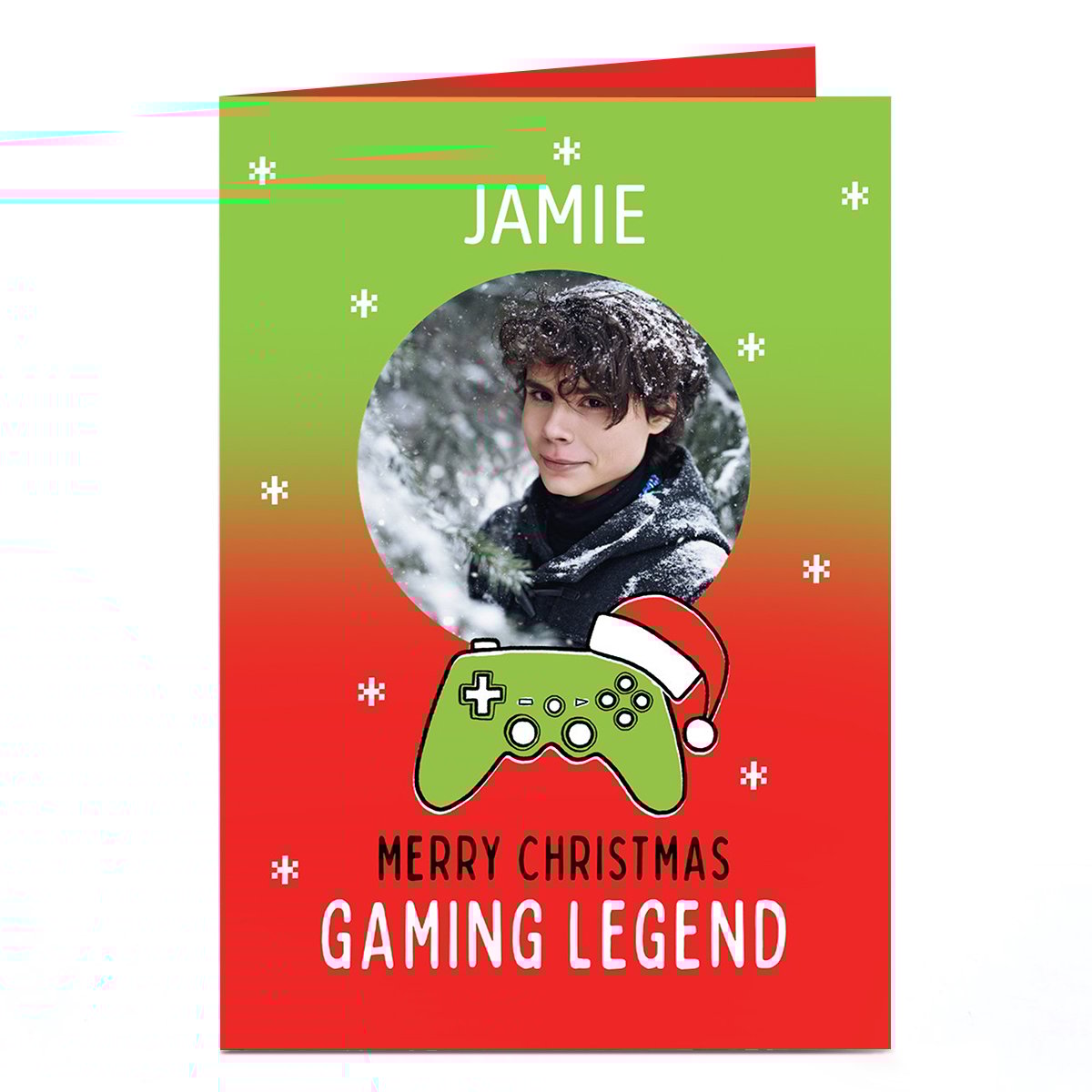 Photo Christmas Card - Gaming Legend