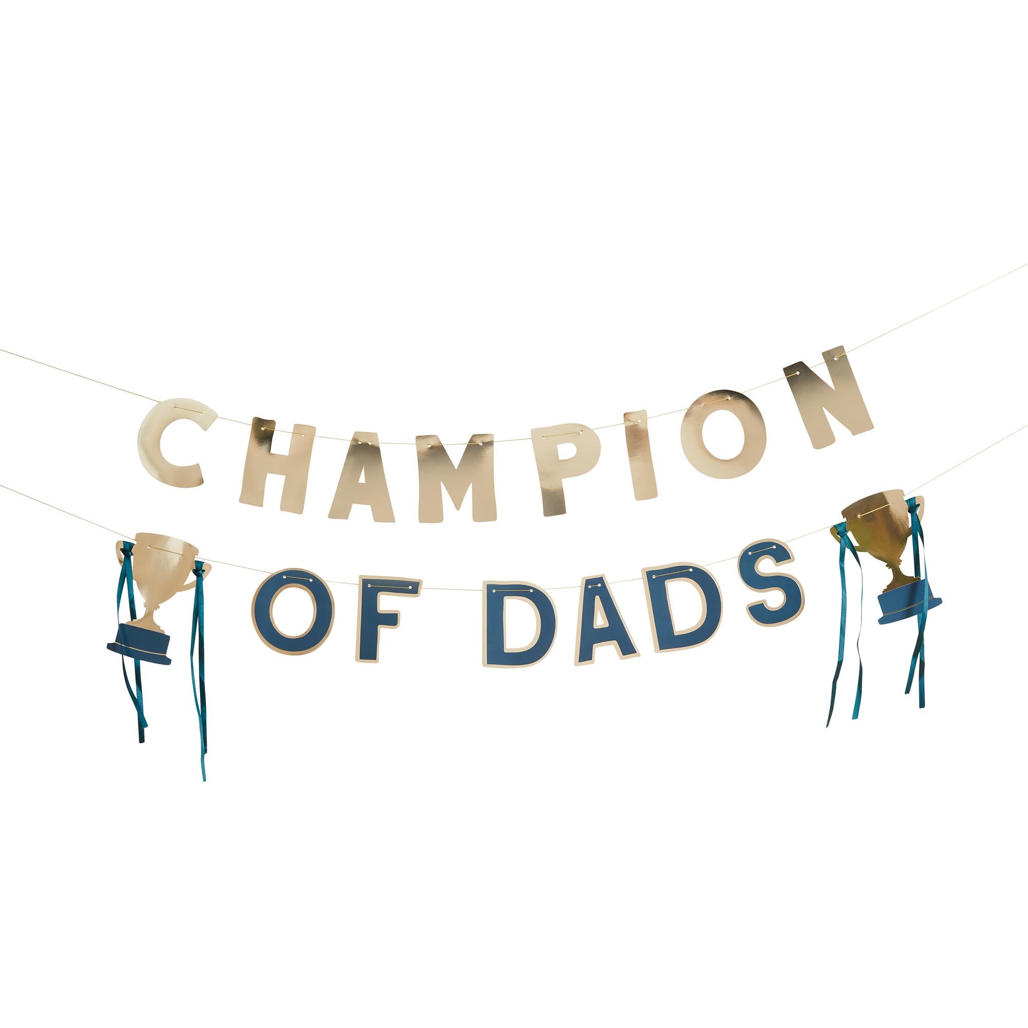 Gold Champion Of Dads Card Banners 