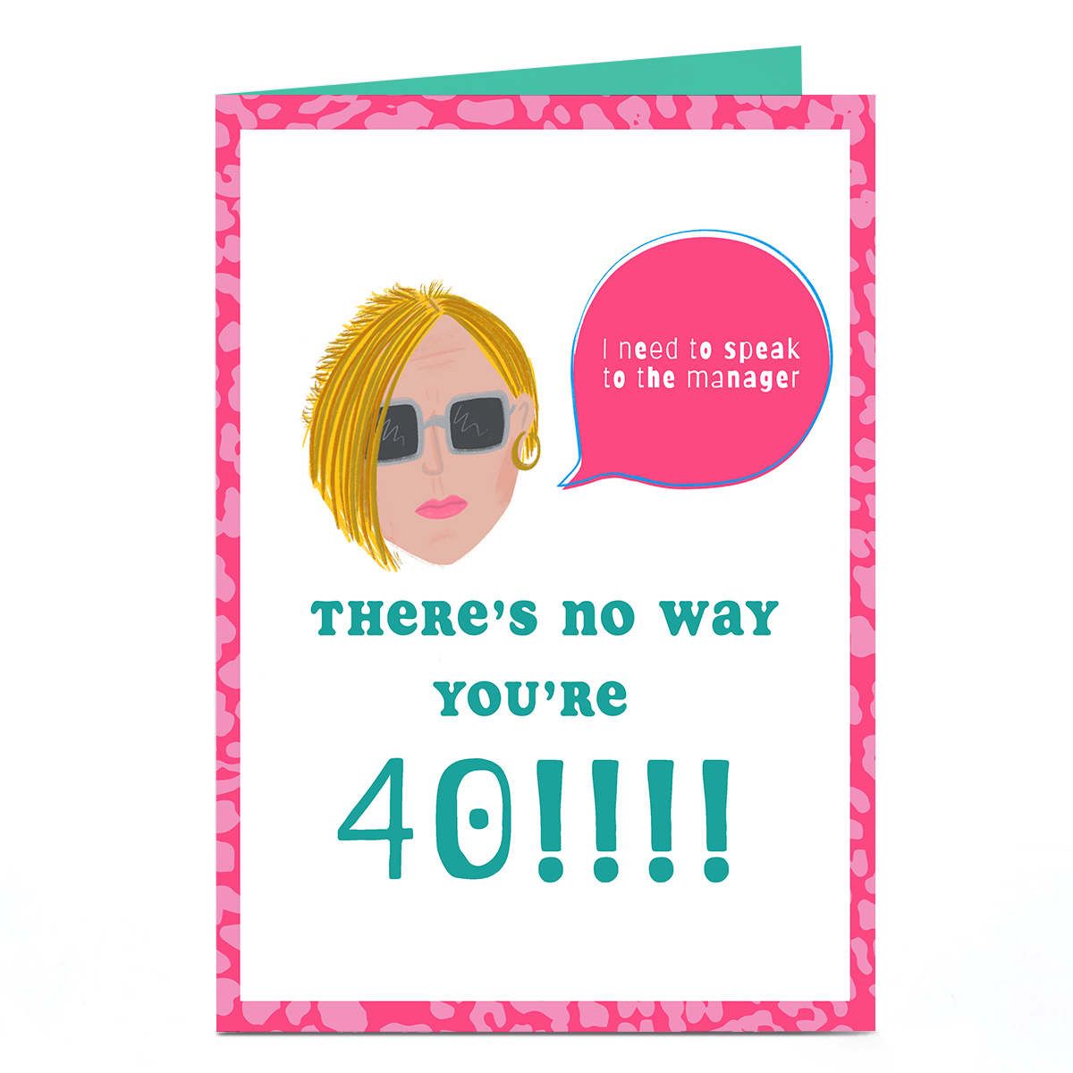 Personalised Birthday Card - Need To Speak To Your Manager, Editable Age