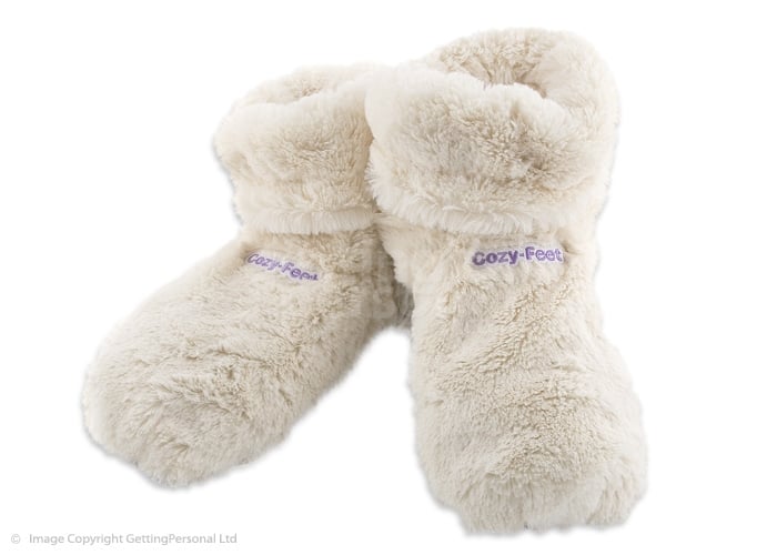 Cozy Boots Cream Microwavable Slipper Boots