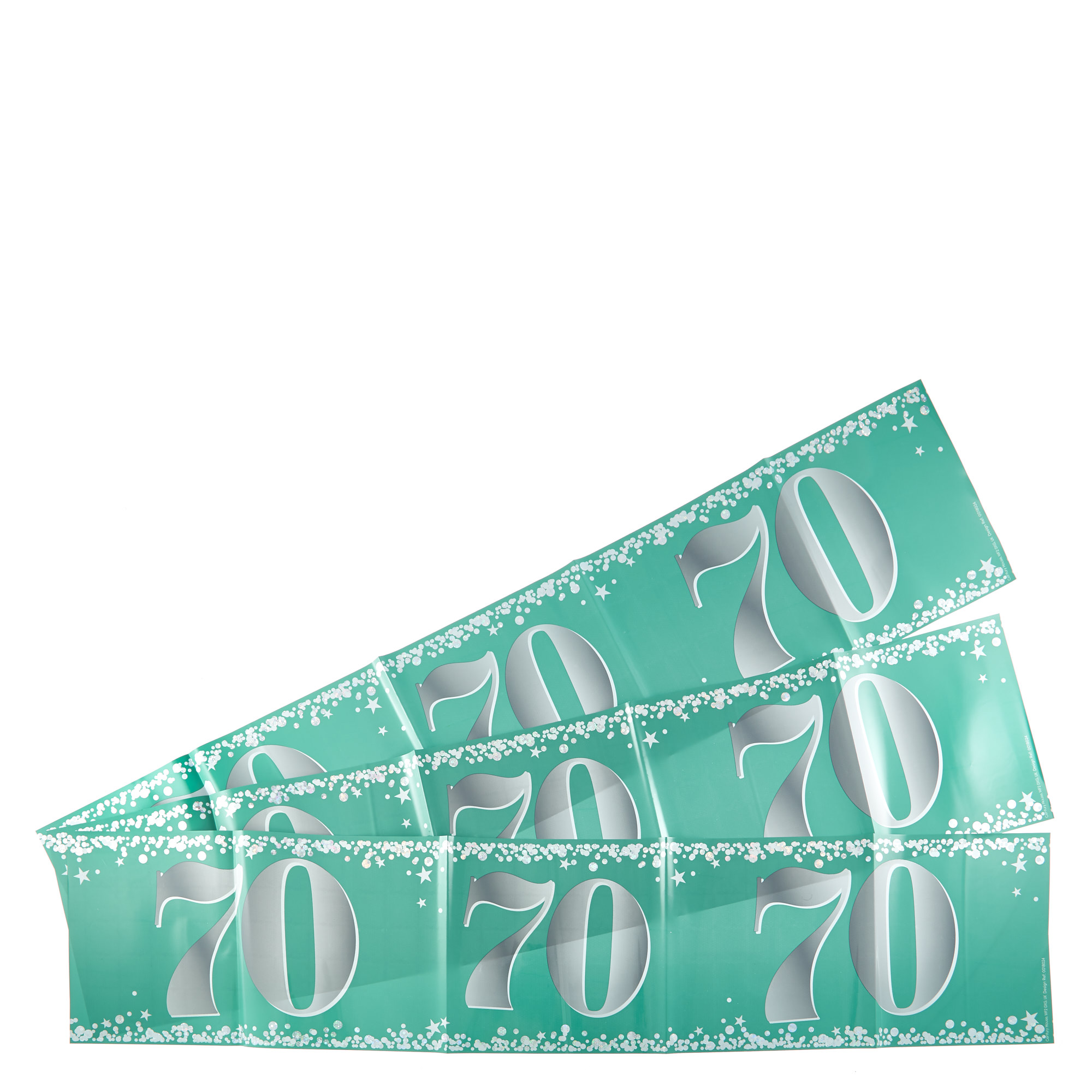 Holographic 70th Birthday Party Banners - Pack Of 3 