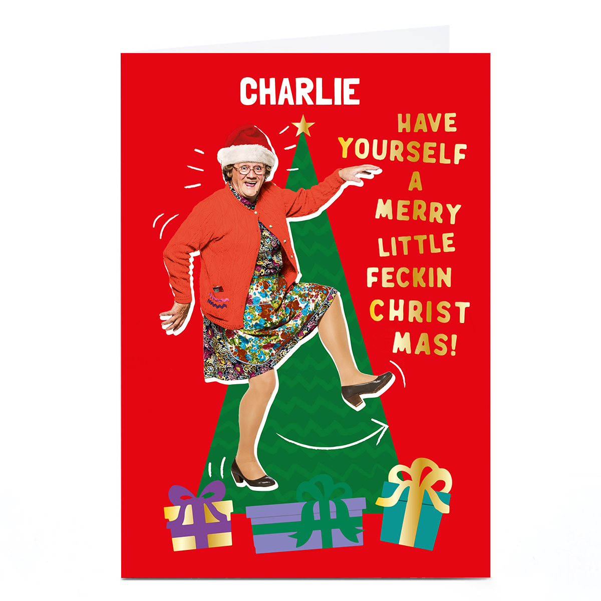 Personalised Mrs Brown's Boys Christmas Card - Any Name