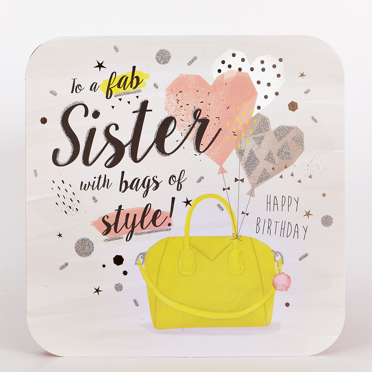 Platinum Collection Birthday Card - Sister Bags Of Style