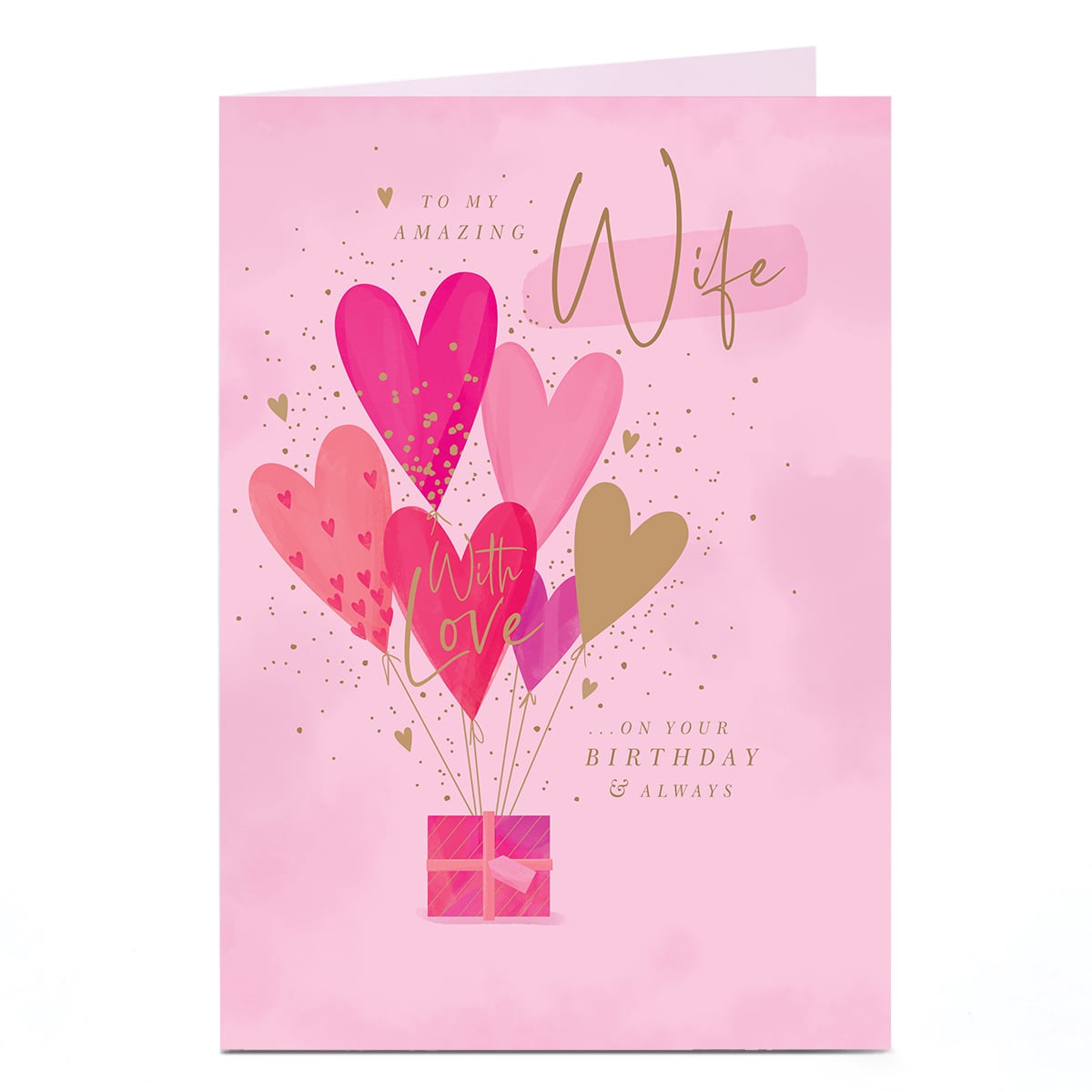 Birthday Card - Love On Your Birthday and Always, Wife