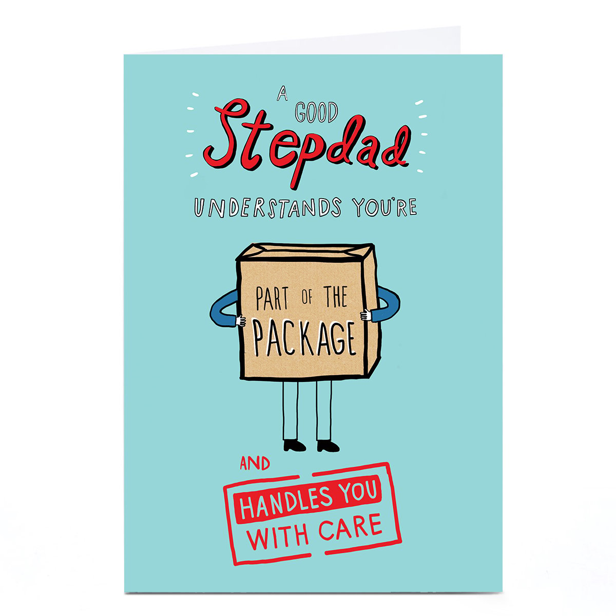 Personalised Father's Day Card - Stepdad, Part Of The Package