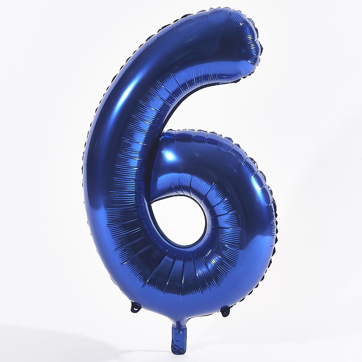 Blue Number 6 Foil Giant Helium Balloon (Deflated)