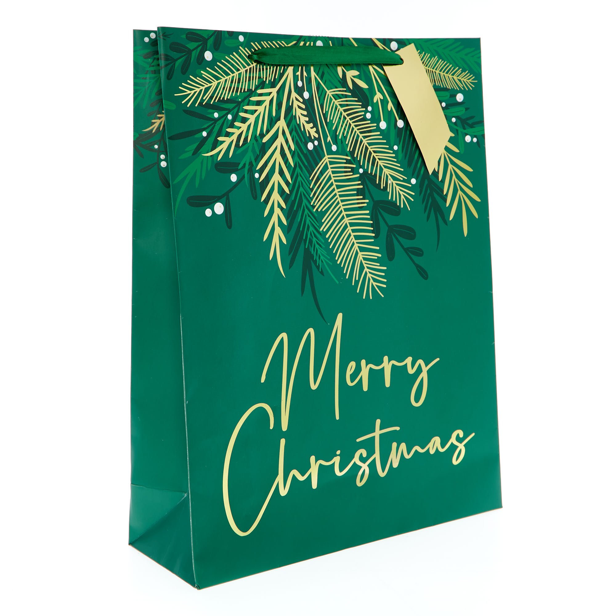 Extra-Large Portrait Green Trees Christmas Gift Bag